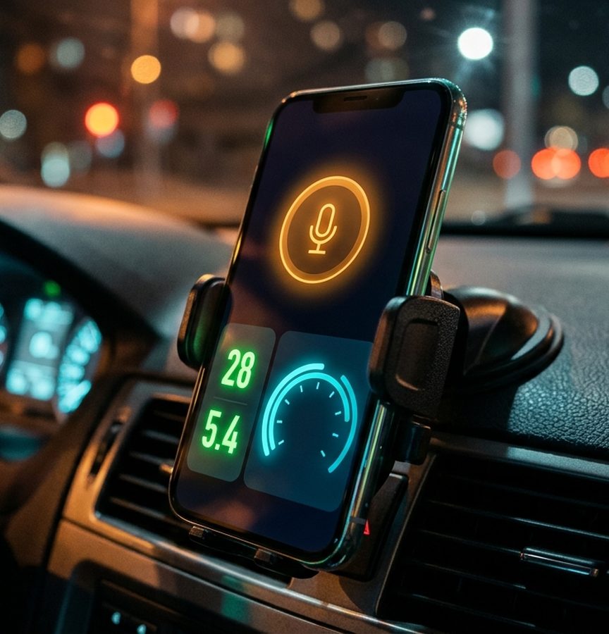 RodarTec - Gastos e ganhos do motorista por voz